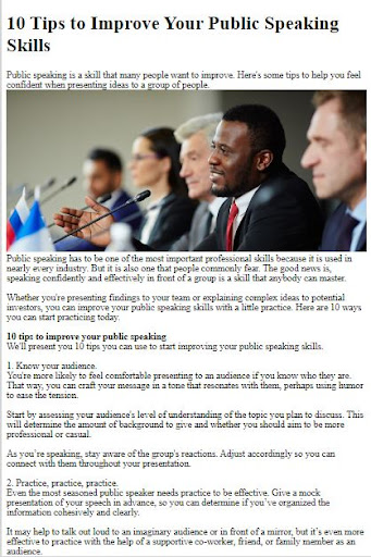 How to Public Speaking ekran görüntüsü