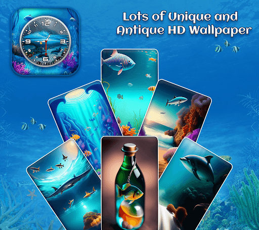 Aquarium Clock Live Wallpaper ekran görüntüsü