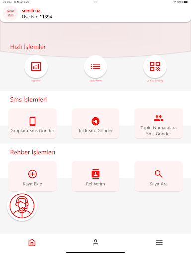 TopluSMS Başlıklı SMS Sistemi ekran görüntüsü