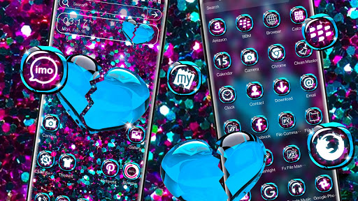 Glitter Broken Heart Theme ekran görüntüsü