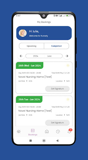 Nursely App ekran görüntüsü