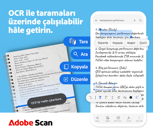 Adobe Scan: Belge Tarama ekran görüntüsü