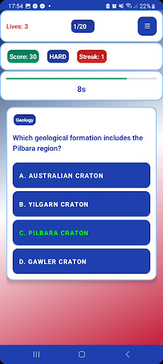 Aussie Challenge: Master Quiz ekran görüntüsü