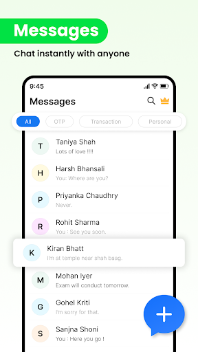 Messages: SMS Messenger Home ekran görüntüsü