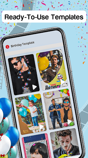 Birthday App-Birthday template ekran görüntüsü