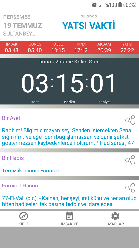 Ezan Vakti Alarmı ekran görüntüsü