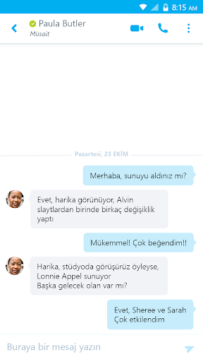 Skype for Business for Android ekran görüntüsü