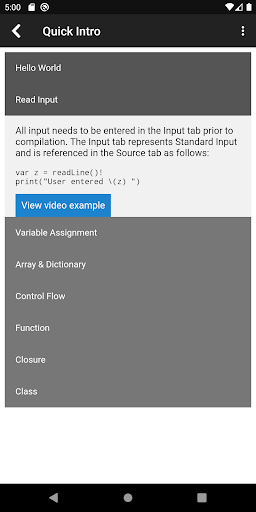Sedona - Compiler for Swift ekran görüntüsü