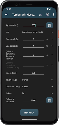 Aydınlatma Hesaplamaları ekran görüntüsü