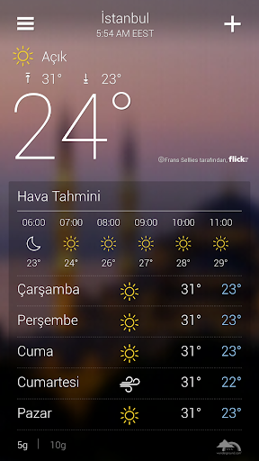 Yahoo Hava Durumu ekran görüntüsü