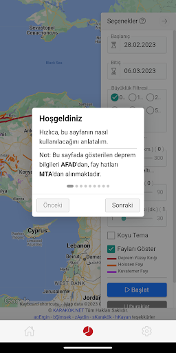 eDeprem - Dinamik Haritalar ekran görüntüsü