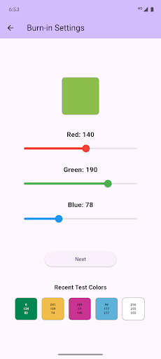 Display Test ekran görüntüsü