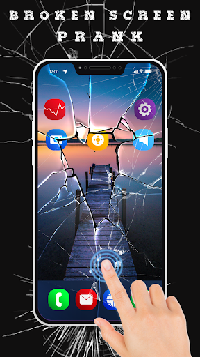 Broken Screen Wallpaper Prank ekran görüntüsü