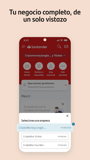 Santander Empresas ekran görüntüsü