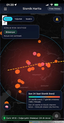 Deprem Risk Haritası ekran görüntüsü