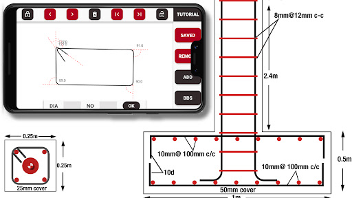 Bar bending schedule rebar bbs ekran görüntüsü
