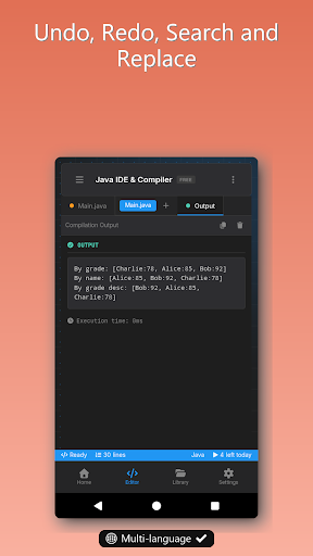 Java IDE & Compiler ekran görüntüsü