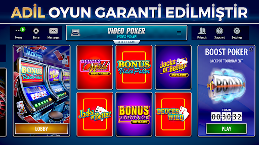Pokerist'ten Video Poker ekran görüntüsü