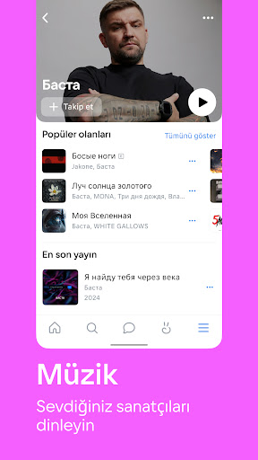 VK: sosyal ağı, mesajlaşma ekran görüntüsü
