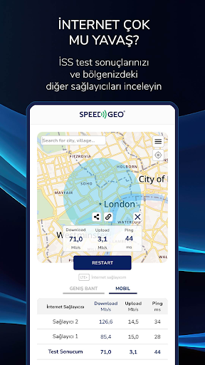 Hız Testi: Speed Test SpeedGeo ekran görüntüsü