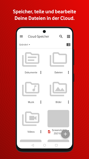Vodafone E-Mail & Cloud ekran görüntüsü