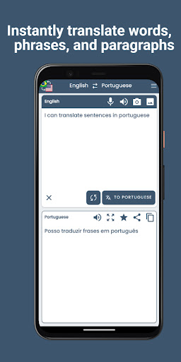 Portuguese English Translator ekran görüntüsü