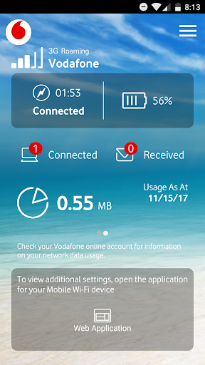 Vodafone Mobile Wi-Fi Monitor ekran görüntüsü