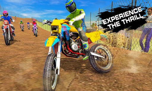 Dirt track yarış moto yarışçıs ekran görüntüsü