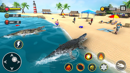 Crocodile Games 3D Animal Sim ekran görüntüsü