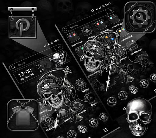 Skull Devil Launcher Theme ekran görüntüsü