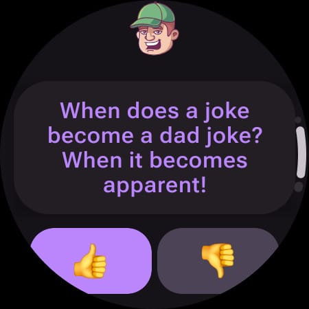 Dad Jokes App Wear OS ekran görüntüsü