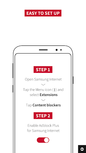 Samsung Internet için ABP ekran görüntüsü