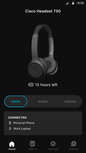 Cisco Headsets ekran görüntüsü