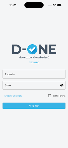 D-One Teknisyen ekran görüntüsü