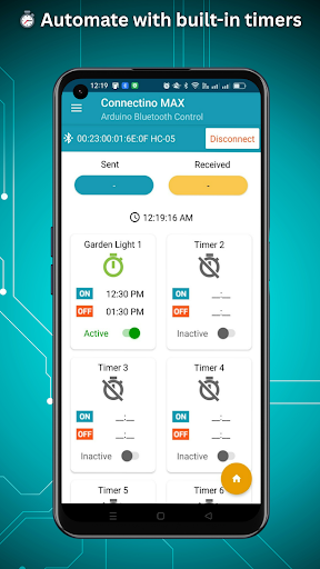 Connectino: Arduino Bluetooth ekran görüntüsü