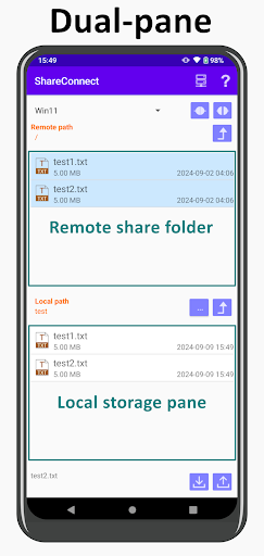 ShareConnect - SMB client ekran görüntüsü