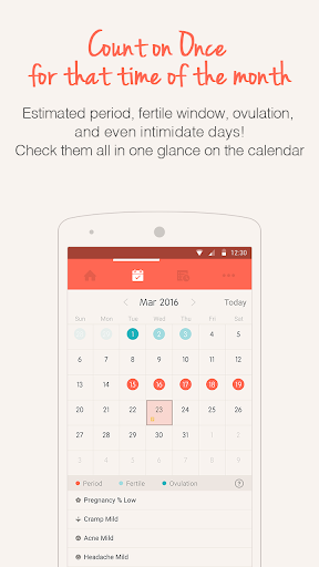 Once -A special period tracker ekran görüntüsü