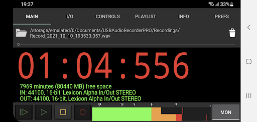 USB Audio Recorder PRO ekran görüntüsü