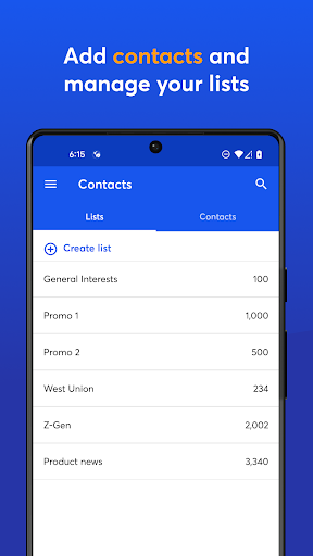 Constant Contact Marketing App ekran görüntüsü