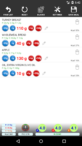 Zone Diet Pro ekran görüntüsü