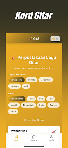 Gt8 Guitar Chords & Tutorial ekran görüntüsü