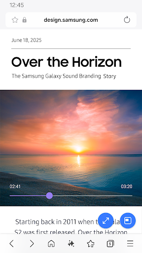 Samsung Internet Browser ekran görüntüsü