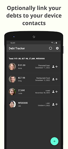 Debt Tracker ekran görüntüsü