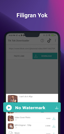 Filigransız TT Video indir ekran görüntüsü