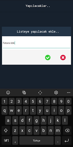 Not Defteri Türkçe ekran görüntüsü