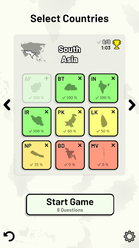 Countries of Asia Quiz ekran görüntüsü