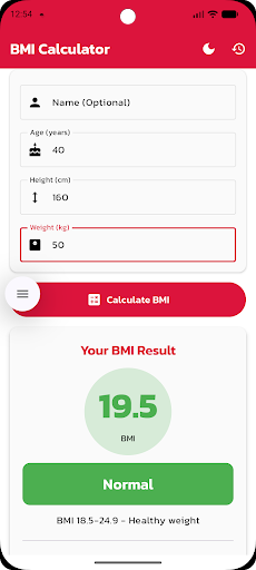 bmi checker ekran görüntüsü
