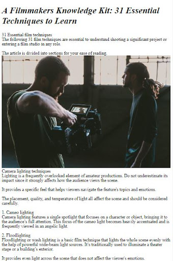 How to Do Filmmaking Technique ekran görüntüsü