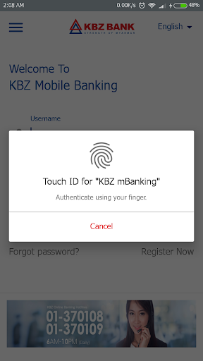 KBZ Mobile Banking ekran görüntüsü