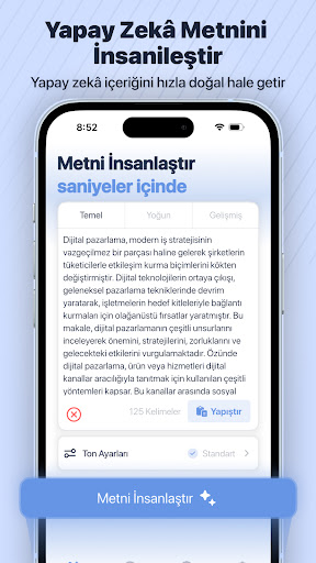 Ai Humanizer & Detector ekran görüntüsü